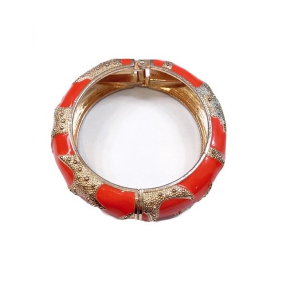 Amrita Starfish Tangerine Glow Bangle Bracelet - Picture 5 of 5